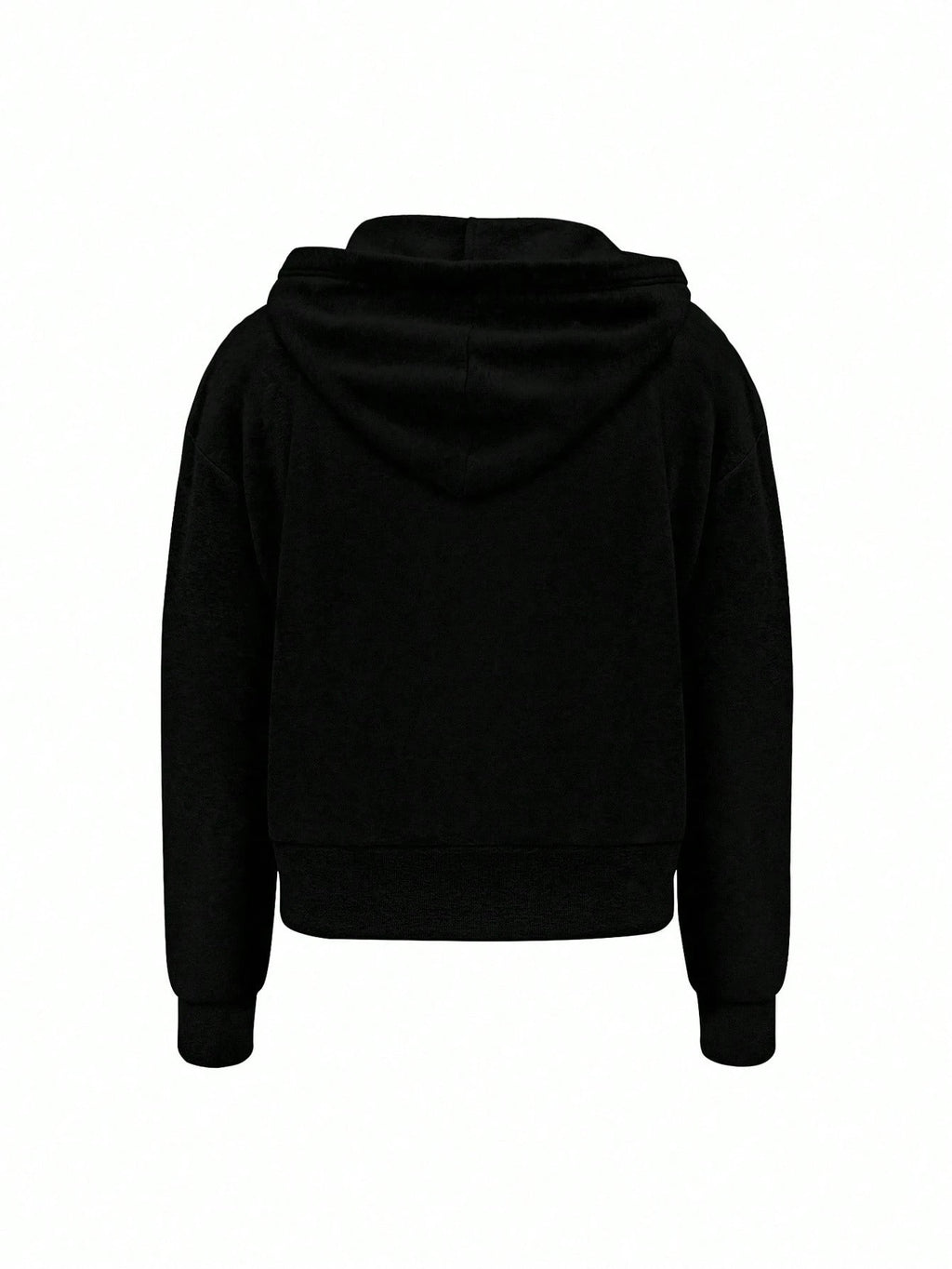 Manfinity Dauomo Men'S Solid Color Drop Shoulder Long Sleeve Zip Front Casual Hoodie