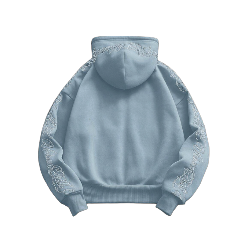 Embroidered Hoodie ''Dusty Blue''
