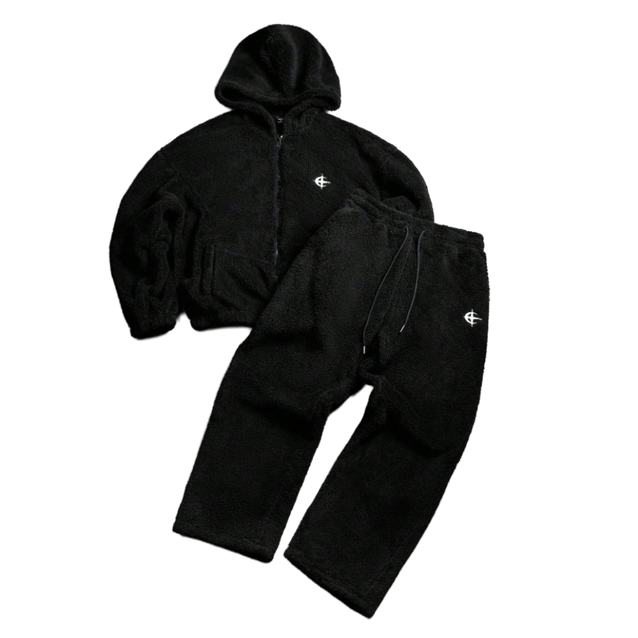 ''Fluffy'' Zipper Hoodie & Sweatpants