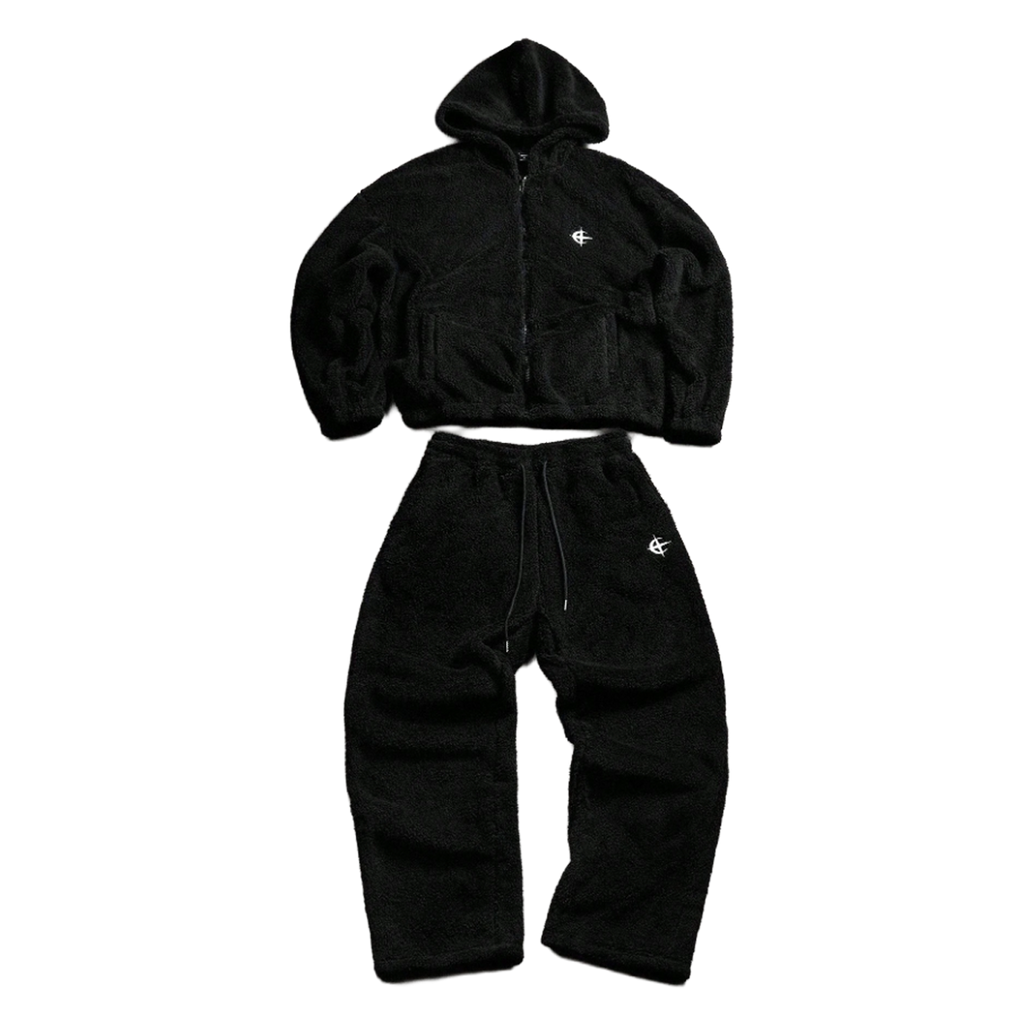 ''Fluffy'' Zipper Hoodie & Sweatpants