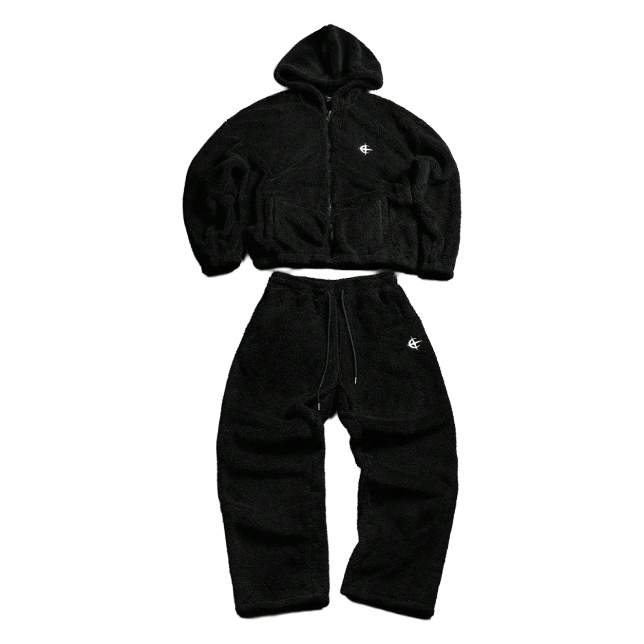 ''Fluffy'' Zipper Hoodie & Sweatpants