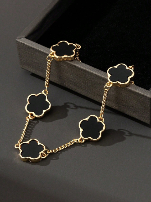 1Pc  Bracelet Lucky 5-Leaf Clover