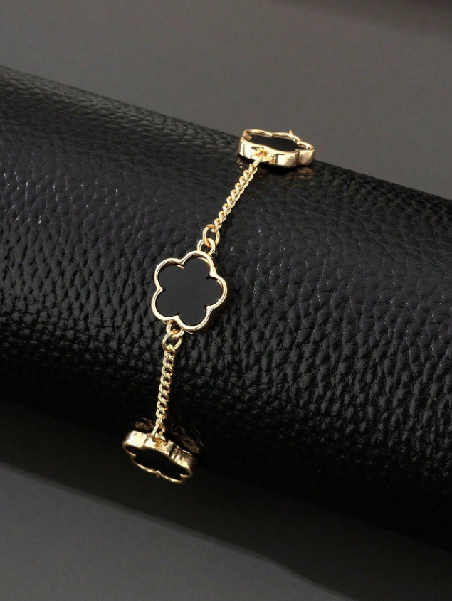 1Pc  Bracelet Lucky 5-Leaf Clover