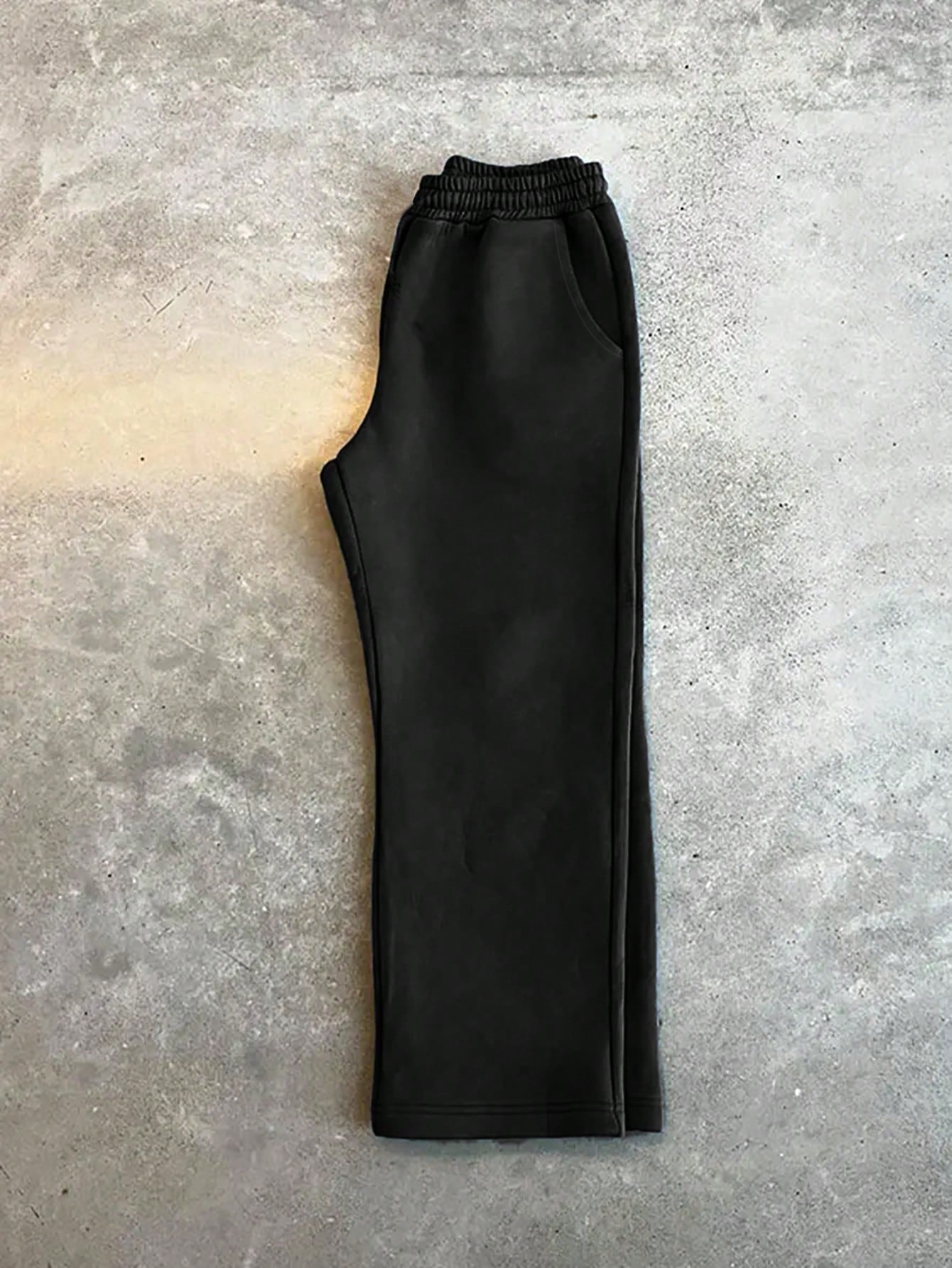 Manfinity Dauomo 2Pcs Men'S Solid Color Long Sleeve Casual Hoodie Sweatshirt & Pants Set